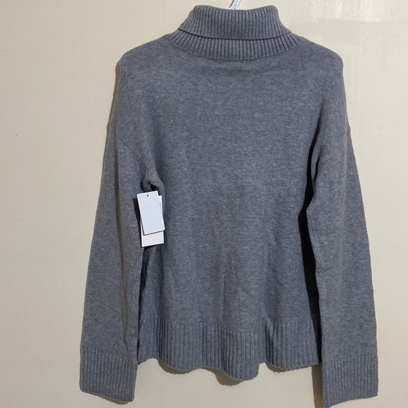 Nordstrom Grey Heather Turtle Neck Sweater Size M - Picture 3 of 12